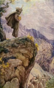 St. Franziskus verkündet die zweite Regel des Franziskanerordens in Fonte Colombo von German School