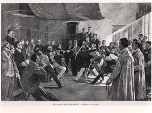 Student- eller Mensurduell, tidigt 1900-tal av German School