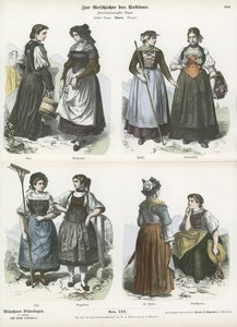 Schweiziska dräkter, 1800-tal av German School