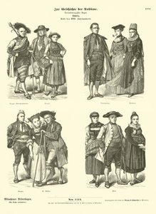 Schweiziska dräkter, sent 1700-tal av German School