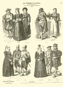 Schweiziska dräkter, mitten av 1600-talet av German School