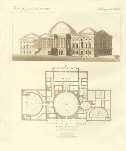 Förenta staternas huvudstad i Washington (färgad gravyr) av German School