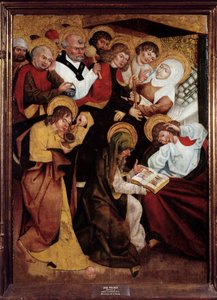 The Dormition of the Virgin Painting of the German School. 1400-talet. Metz Museum of Fine Arts. av German School
