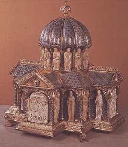 Eltenbergs relikvier, från Köln, ca 1180 (elfenben, koppar och emalj) av German School