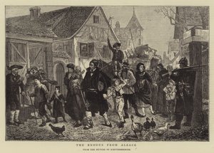 Uttåget från Alsace (gravyr) av German School