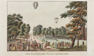 Fyrverkeriplatsen, Prater, ca 1802 av German School