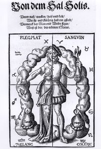 The Four Humors, från Quinta Essentia av Leonhart Thurneisser zun Thurn (1531-956) publicerad i Leipzig, 1574 av German School
