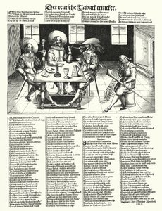 De tyska tobaksdrickarna (gravyr) av German School