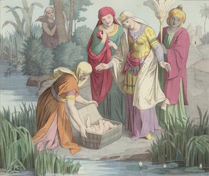 Spädbarnet Moses hittas