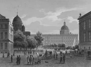 Lustgarten, Berlin (stålgravyr) av German School