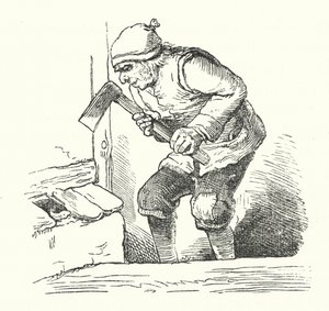 Mannen och ormen (gravyr) av German School