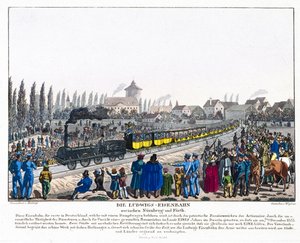 Invigningen av järnvägen Nürnberg-Furth, 7 december 1835 av German School