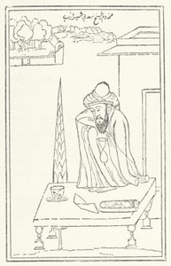 Den persiske poeten Saadi (gravyr) av German School