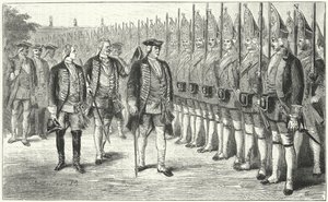 Potsdamer Riesengarde, infanteriregemente av soldater som är längre än genomsnittet i armén till Fredrik William I av Preussen, 1700-talet av German School