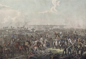 Prinsen av Schwarzenberg förmedlade nyheter om seger i slaget vid Leipzig till de allierade suveränerna på kvällen den 18 oktober 1813 av German School