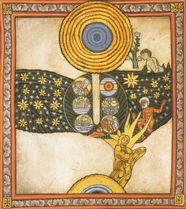 Återlösaren. Miniatyr från Liber Scivias av Hildegard av Bingen, ca 1175 (akvarell på pergament) av German School