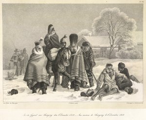Retreatet från Moskva, 3 december 1812, illustration från 