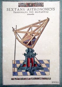 Den astronomiska sextanten i "Astronomin instiftad" av Tycho Brahe (1546 - 1601), Wandsbeck av German School