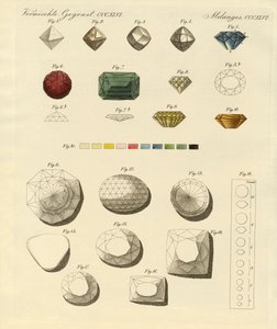 Diamanten (färgad gravyr) av German School