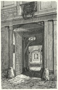 Huset i Paris där den franske dramatikern Pierre Corneille dog 1684 (gravyr) av German School