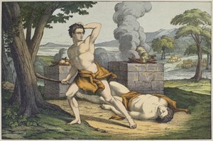 Mordet på Abel, illustration från 