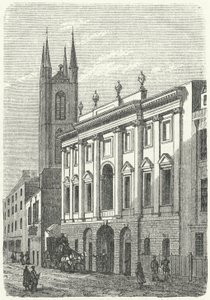 Bank of Englands ursprungliga hem, Walbrook, London (gravyr) av German School