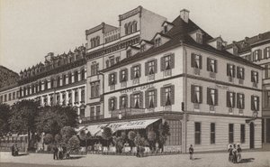 Theatre Cafe, Goldner Schild (litho) av German School