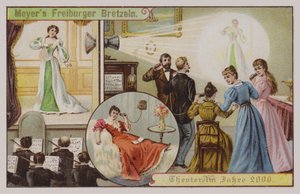 Teater år 2000 (chromolitho) av German School