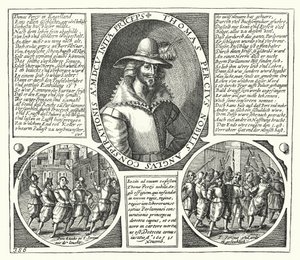 Thomas Percy, en av konspiratörerna bakom Krutplanen (gravyr) av German School