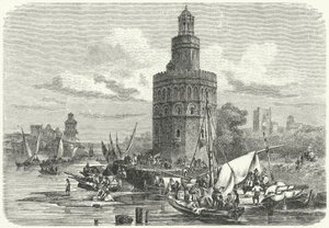 Torre del Oro, Sevilla, Spanien (gravyr) av German School