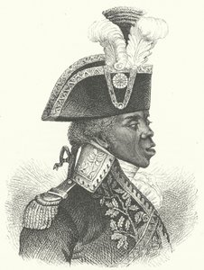 Toussaint Louverture, ledare för den haitiska revolutionen (gravyr) av German School