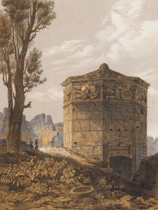 Vindarnas torn, Aten, Grekland (färglitografi) av German School