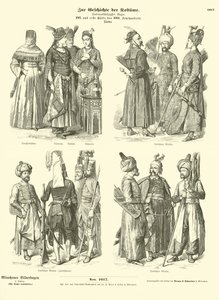 Turkiska dräkter, 1600- och första hälften av 1700-talet av German School
