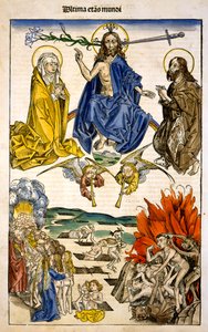 Ultima etas Mundi (Den sista domen) från Liber Chronicarum av Hartmann Schedel, 1493 av German School