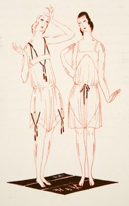 Underkläder från Styl, publ.1922 (pochoirtryck) av German School