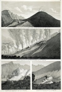 Utsikt över berget Somma och berget Vesuvius, sett från väster från observatoriet, 27 april 1855 av German School