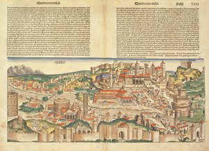 Utsikt över staden Rom, från Nürnbergkrönikan av Hartmann Schedel (1440-1514) 1493 av German School