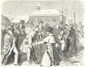 Walkout av studenter från Göttingen University, Tyskland av German School