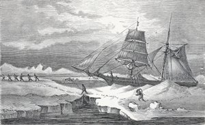 Warping through the Ice, puben London 1874 av German School