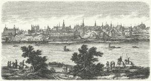 Warszawa på 1600-talet (gravyr) av German School