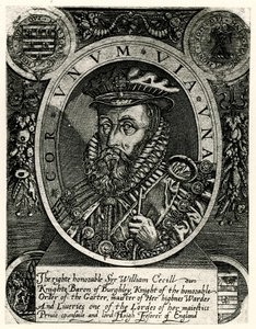 William Cecil Lord Burleigh av German School