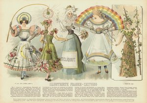 Kvinnors kostymer och mode (färg litho) av German School