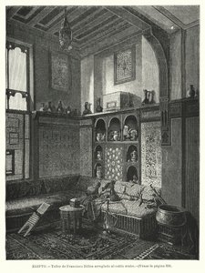 Verkstad av Francis Dillon, dekorerad i arabisk stil (litho) av German School