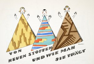 "von neuen stoffen und wie man sie trägt" ur Styl, utg.1922 (pochoirtryck) av German School