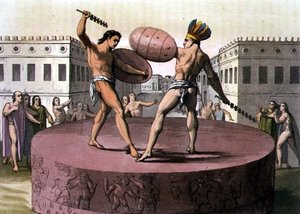 Gladiatorernas offer (färg litho)