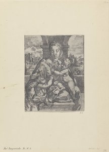 Maria med barnet och den unge Johannes döparen av Gerolamo Imperiale