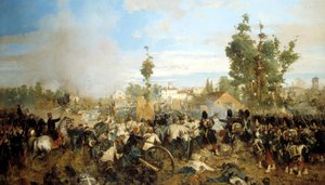 Slaget vid Magenta. Målning av Gerolamo (Girolamo) Induno av Gerolamo Induno