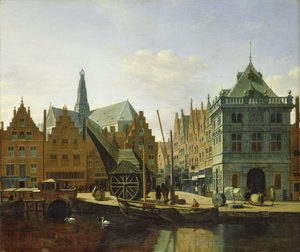 Utsikt över Spaarne i Haarlem, 1667