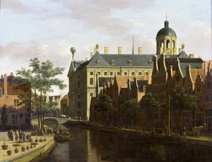 Amsterdam, Nieuwezijds Voorburgwal nära Bloemmarkt