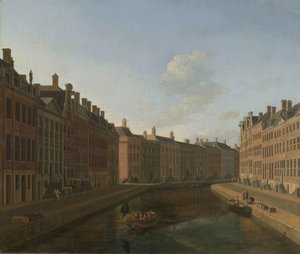 Utsikt över Golden Bend i Herengracht från öster